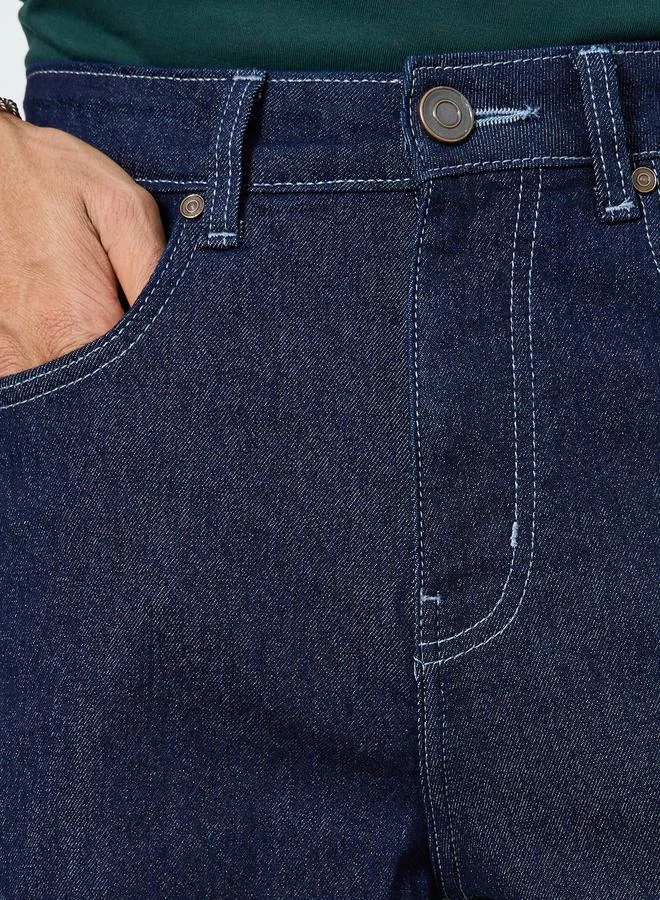 Styli Men Dark Blue Relaxed Fit Jeans